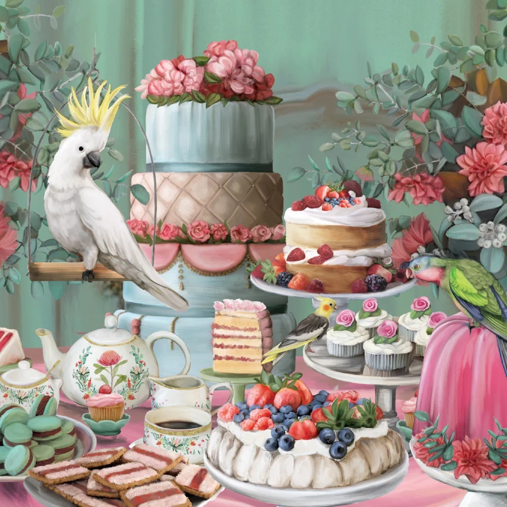 Lavish Tea Party (blank inside)