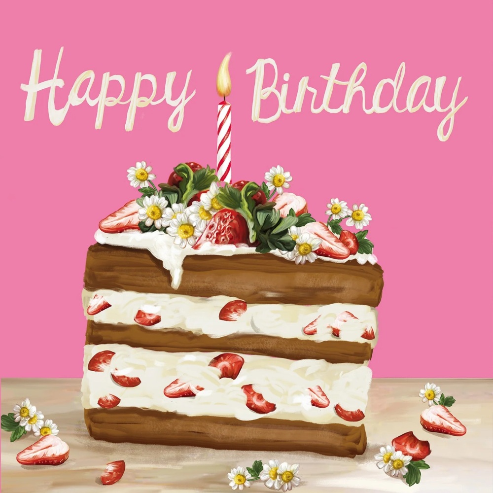 Happy Birthday - Strawberry Cake